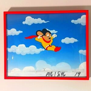 Mighty Mouse Ralph Bakshi DangerRed Frame, 11×13.5, Multicolor+ Red.